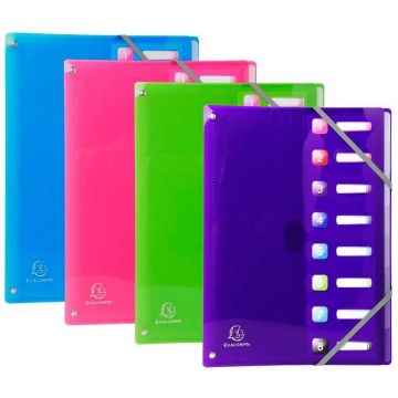 Trieur à dos extensible Iderama - 8 compartiments - Assortiment EXACOMPTA Image