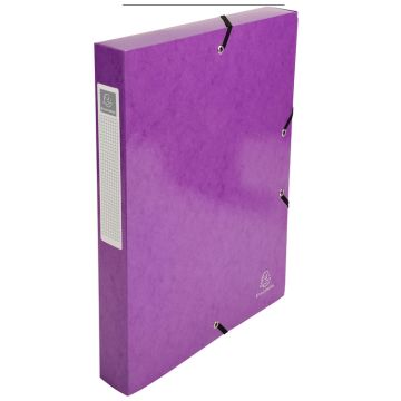 EXACOMPTA :  8 boîtes de classement 59926E  - Dos 40 mm - Violet