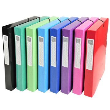 EXACOMPTA :  8 boîtes de classement 59929E  - Dos 40 mm - Assortiment 