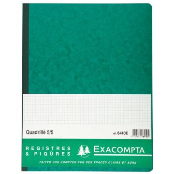 EXACOMPTA 6410E : Registre quadrillé folioté - 320 x 250 mm (Fournitures)