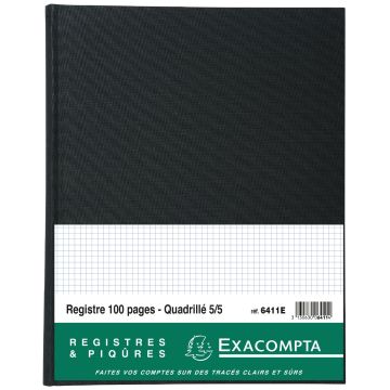 EXACOMPTA Registre 100 pages quadrillées - 320 x 250 mm Modèle
