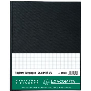 Registre 300 pages quadrillées - 320 x 250 mm EXACOMPTA 6413E Modèle