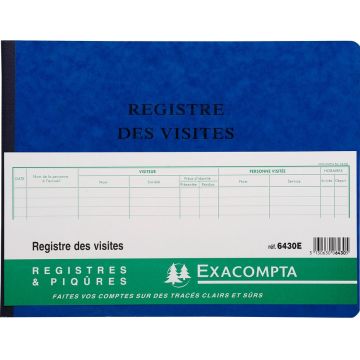 Registre des Visites (Cahier des visiteurs EXACOMPTA  6430E)
