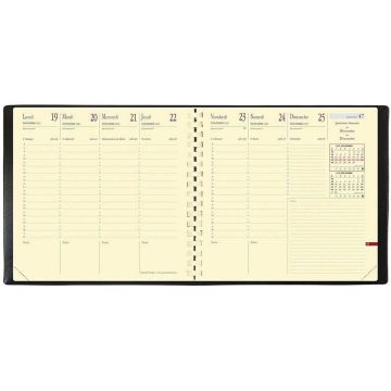 Agenda à spirales 2025 - Exécutif Prestige S - 160 x 160 mm QUO VADIS pages