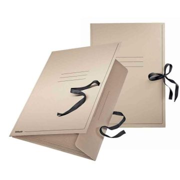 Photo Carton à dessin à ruban - Avec rabats - A3 - Gris ESSELTE Exemple