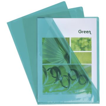 Lot de 10 Pochettes à Coins A4 en PVC lisse - Vert EXACOMPTA Visuel