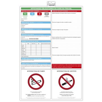 Panneau d'Affichage obligatoire Personnel EXACOMPTA 67130E
