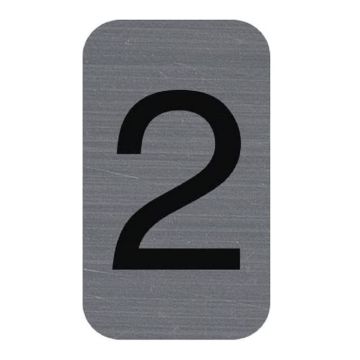 Plaque verticale adhésive de signalisation - Chiffre 2 : EXACOMPTA image