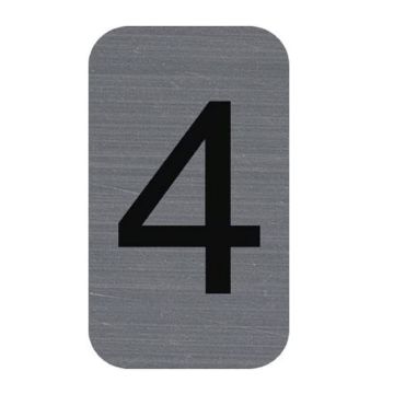 Plaque verticale adhésive de signalisation - Chiffre 4 : EXACOMPTA image