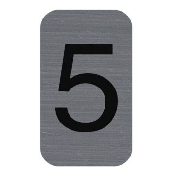 Plaque verticale adhésive de signalisation - Chiffre 5 : EXACOMPTA image