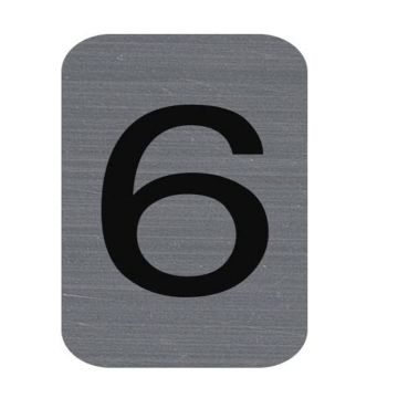 Plaque verticale adhésive de signalisation - Chiffre 6 : EXACOMPTA image