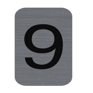 Plaque verticale adhésive de signalisation - Chiffre 9 : EXACOMPTA image