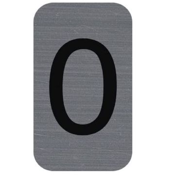 Plaque verticale adhésive de signalisation - Chiffre 0 : EXACOMPTA image