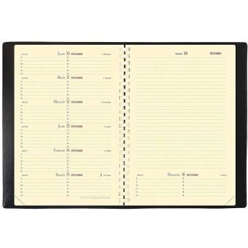 Agenda à spirale 2025 - 100 x 150 mm : QUO VADIS Note 15 S 680002Q intérieur