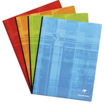 CLAIREFONTAINE 69341C : Cahier broché couverture pelliculée - 192 pages à grands carreaux - 240 x 320 mm