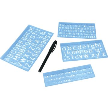 WEDO : Lot de 4  trace-lettres - 5, 10 et 20 mm 70 12