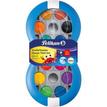 Boîte de peinture Bleu - 12 couleurs : PELIKAN Space+ Visuel
