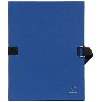 Chemise à sangle toilée - Dos extensible - Bleu marine : EXACOMPTA Visuel