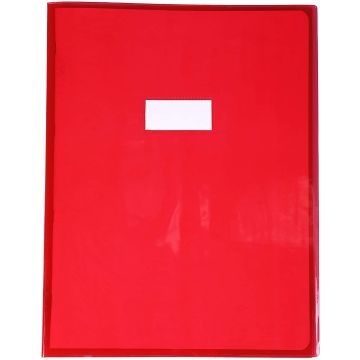 Protège-cahier - 240 x 320 mm - Rouge transparent : CLAIREFONTAINE Cristalux Visuel