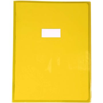 Protège-cahier - 240 x 320 mm - Jaune transparent : CLAIREFONTAINE Cristalux Visuel