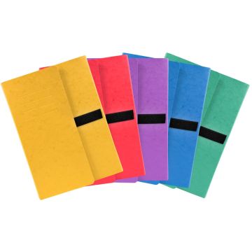 740E EXACOMPTA Chemise à Bande Velcro et 3 rabats Assortiment