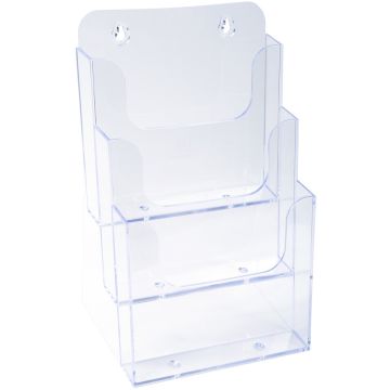 Porte-documents de table - A5 vertical - 3 compartiments - Cristal : EXACOMPTA image