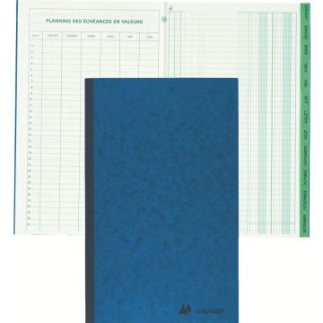 EXACOMPTA 7660E : Echéancier mensuel - 320 x 195 mm Ouvert