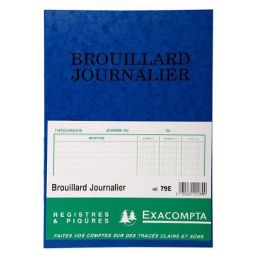 Brouillard journalier : Journal des Recettes et Dépenses EXACOMPTA 79E