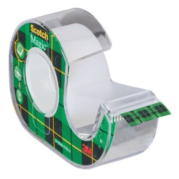 Lot de 3 rubans adhésifs Magic 810 avec dévidoir - 19 mm x 7,5 m : SCOTCH Visuel