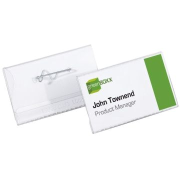 Lot de 50 Badges avec épingle torsadée - 90 x 54 mm : DURABLE Visuel