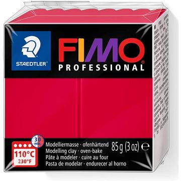 Pâte à Modeler durcissante au four FIMO Professional - 85 g - Rouge carmin : STAEDTLER Visuel