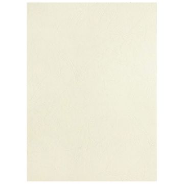 Photo Plat de couverture pour reliure A4 - Carton Grain Cuir - Blanc mat PAVO 8011100