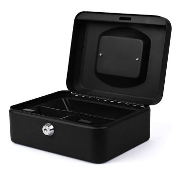 Caisse à monnaie - Noir - 200 x 160 x 90 mm PAVO photo