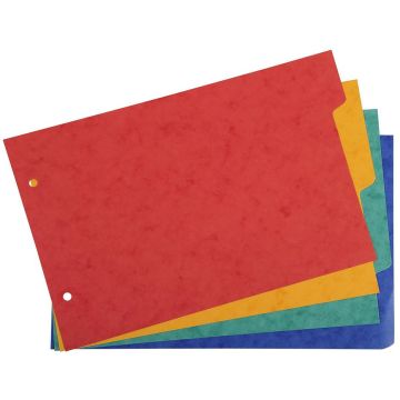 Jeu de 4 Intercalaires pour Classeur Fiches Bristol A5 148 x 210 mm EXACOMPTA