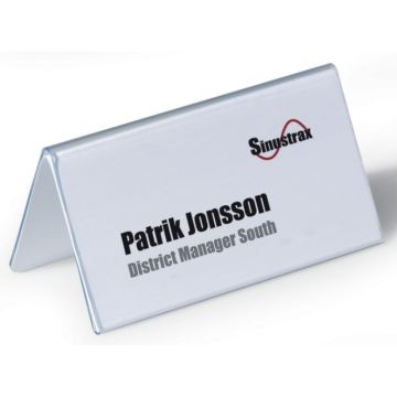 Lot de 25 Chevalets porte-nom - 100 x 52 mm - PVC Transparent : DURABLE Visuel