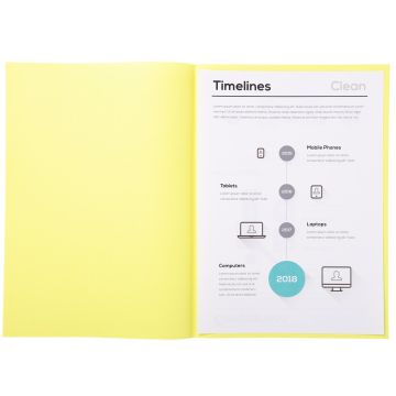 Sous-chemises pour dossier A4 Jaune EXACOMPTA 850105E