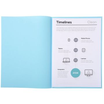 Sous-chemises pour dossier A4 Bleu clair EXACOMPTA 850106E