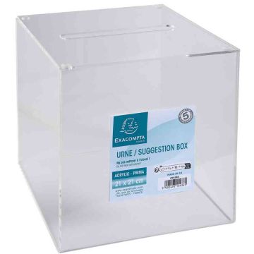 Urne transparente - 210 x 210 mm - Cristal : EXACOMPTA Office image