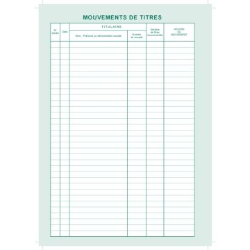 Feuilles de Mouvements de Titres et Comptes d'Actionnaires SAS