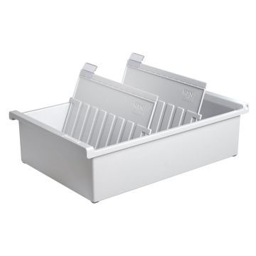 Bac pour 1300 fiches - Format A5 - Gris clair : HAN