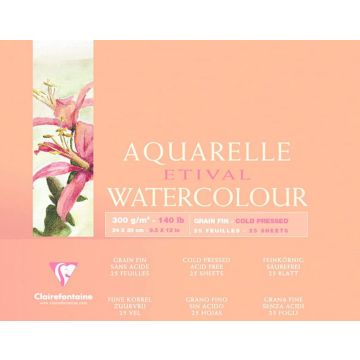Bloc aquarelle - 240 x 300 mm - Lot de 2 : CLAIREFONTAINE Etival Watercolour image