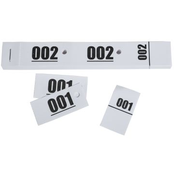 Ticket vestiaire blanc Carnet  96601E Exacompta exemple