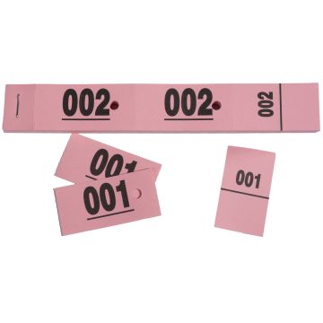 Carnet de tickets vestiaires Rose 96604E Exacompta exemple