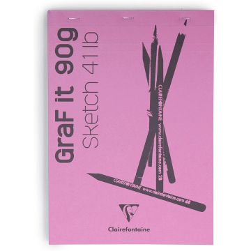 Bloc de 80 feuilles de papier à dessin A4 : CLAIREFONTAINE GraF It Modèle