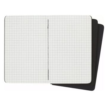 Carnet de Notes Quadrillé 21 x 13 cm - Noir MOLESKINE Lot de 3