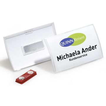 Lot de 10 Badges à Aimant - 40 x 75 mm : DURABLE Modèle