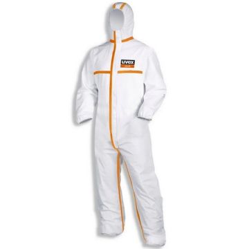 Combinaison de protection jetable 4B - Blanc/Orange - Taille XXXL : UVEX image