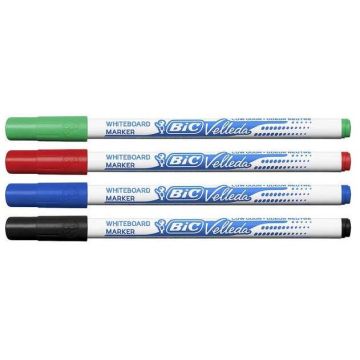 Marqueur Velleda 1721 - Assortiment BIC Lot de 4 Feutres