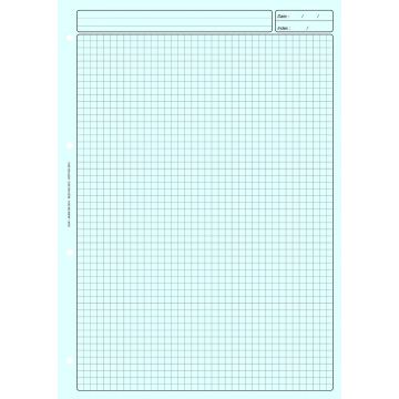 BLOC AUDIT Bleu 3 colonnes avec en-tête - Feuille de travail ELVE 2632