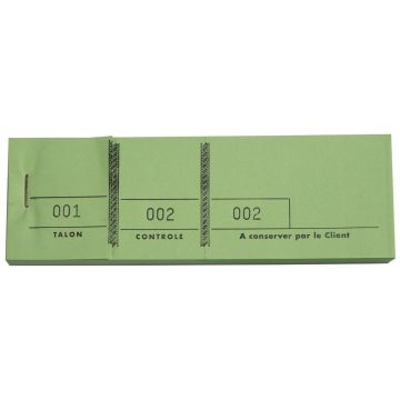 Passe-partout Vert Carnet de tickets Coupon Modèle